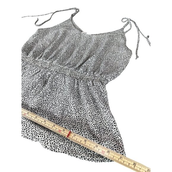 Sienna Sky Womens Polka Dot Sleeveless Top M White & Black Polyester - Picture 10 of 10